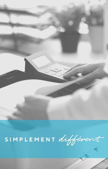 Impression et numérisation Cette image montre une personne utilisant simplement un système d'impression. Il est tellement simple d'imprimer avec Elan.