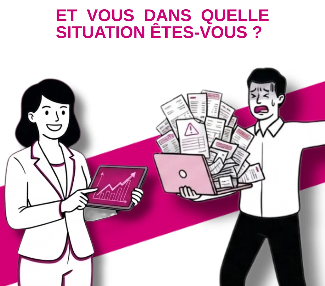 Une professionnelle sereine face à la LFE et un professionnel dans la panique